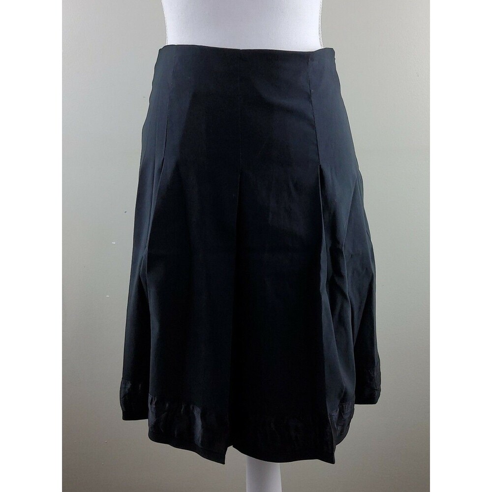 Jp & Mattie Women's Ribbon Trim A Line Skirt Black Size S View 3